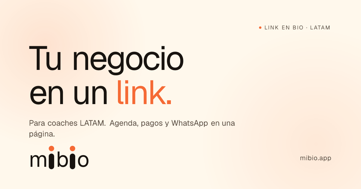 Mibio — Tu negocio en un link